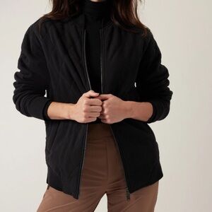 Athleta Retroplush Oversized Bomber Jacket